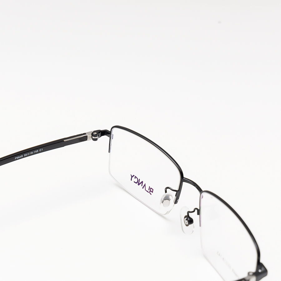 GỌNG KÍNH CẬN BLANCY DÁNG CLUB MASTER TITANIUM 9649 C1 ĐEN