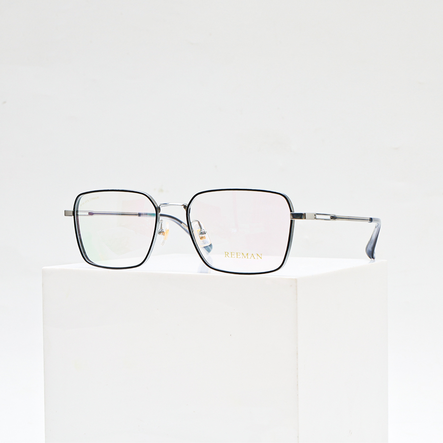GỌNG KÍNH REEMAN TITAN CAO CẤP 3068 BẠC VIỀN ĐEN