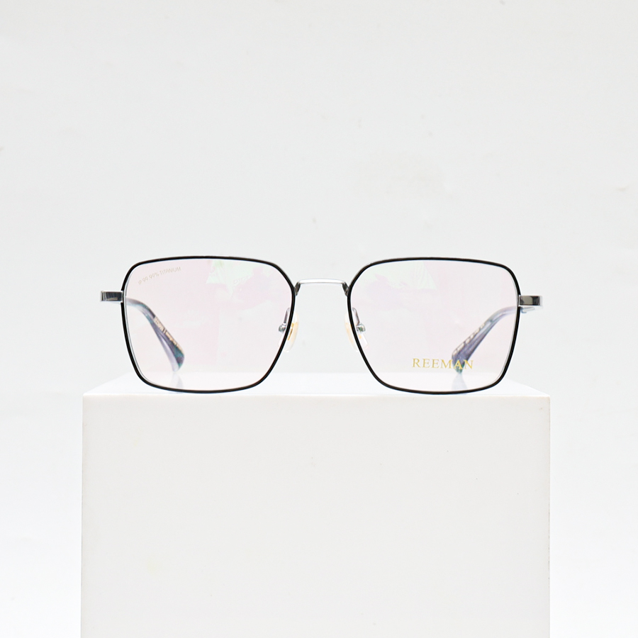 GỌNG KÍNH REEMAN TITAN CAO CẤP 3068 BẠC VIỀN ĐEN