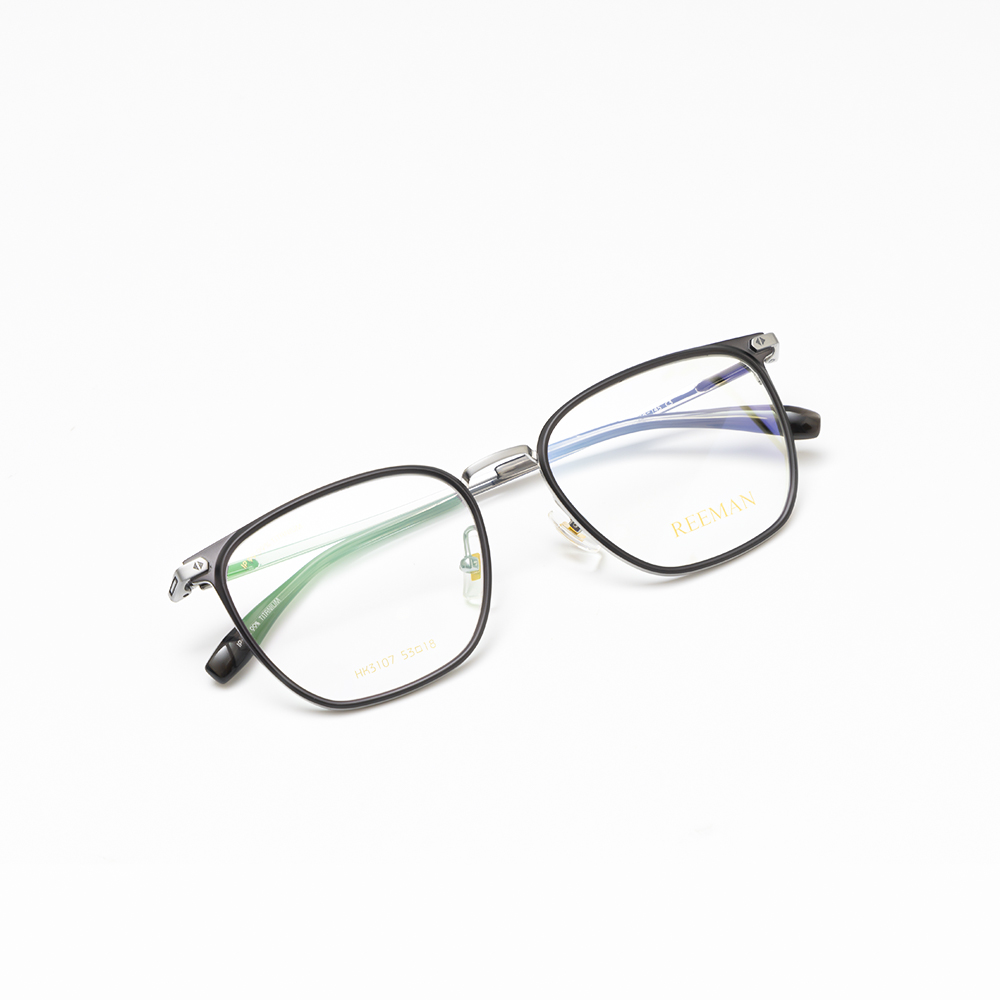 GỌNG KÍNH TITAN REEMAM CẢ VIỀN 3107 GHI VIỀN ĐEN