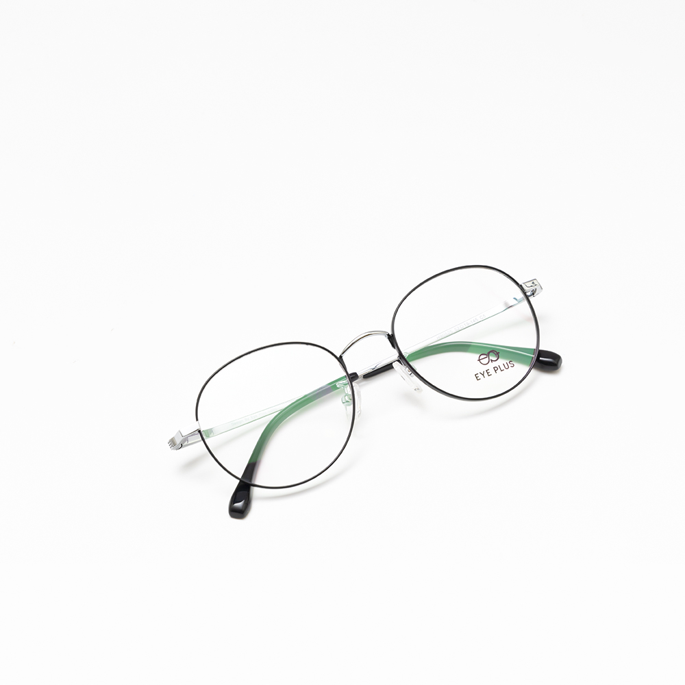 GỌNG KÍNH CẬN KIM LOẠI THỜI TRANG EP 90525 C5 ĐEN BẠC