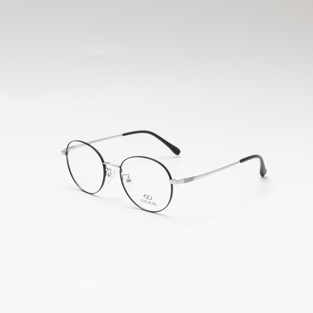 GỌNG KÍNH CẬN KIM LOẠI THỜI TRANG EP 90525 C5 ĐEN BẠC