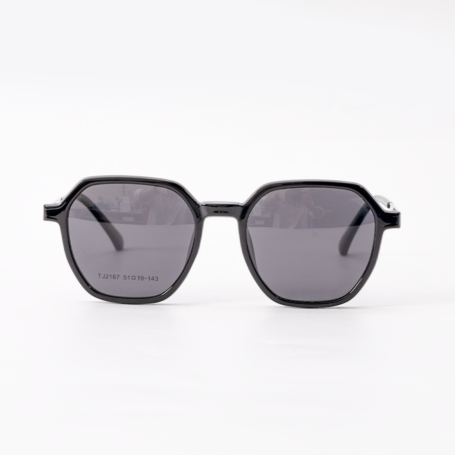 GỌNG KÍNH RÂM CẬN 2IN1 ULTEM 2187 C1 GỌNG ĐEN MẮT ĐEN