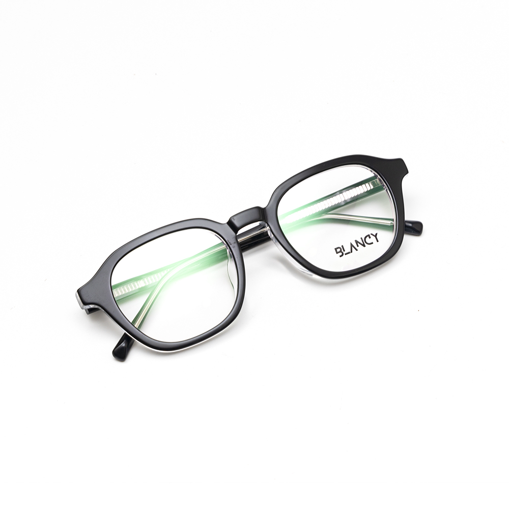 GỌNG KÍNH CẬN NHỰA CAO CẤP CẢ VIỀN BLANCY 15010 C2 ĐEN BÓNG