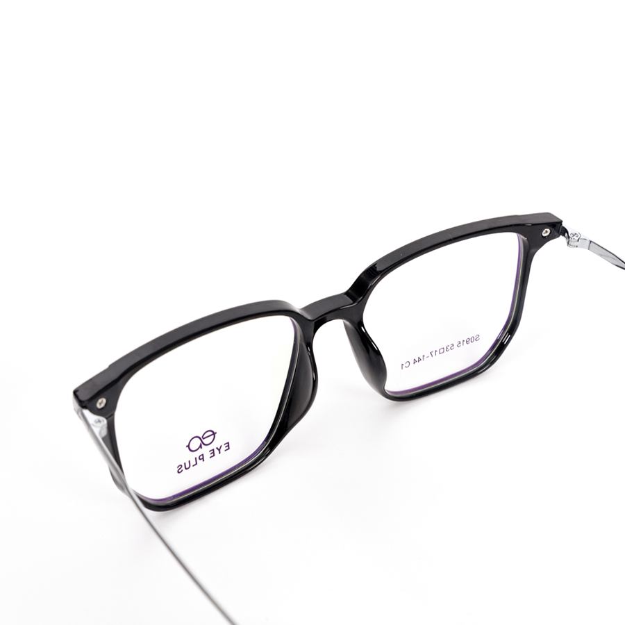 GỌNG KÍNH CẬN NHỰA PHỐI KIM LOẠI CAO CẤP EYEPLUS 0915 C1 ĐEN BÓNG