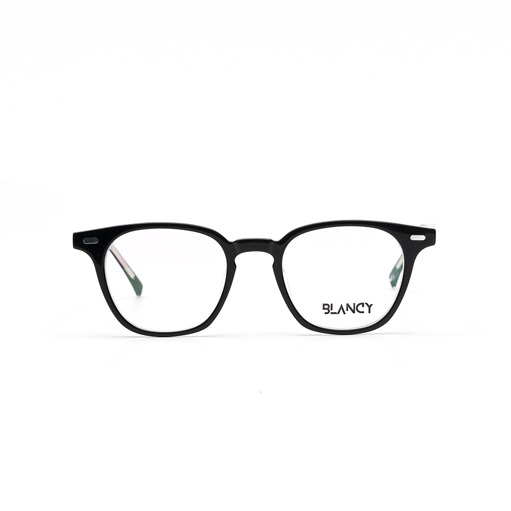 GỌNG KÍNH CẬN NHỰA CAO CẤP CẢ VIỀN BLANCY 15002 C2 ĐEN BÓNG
