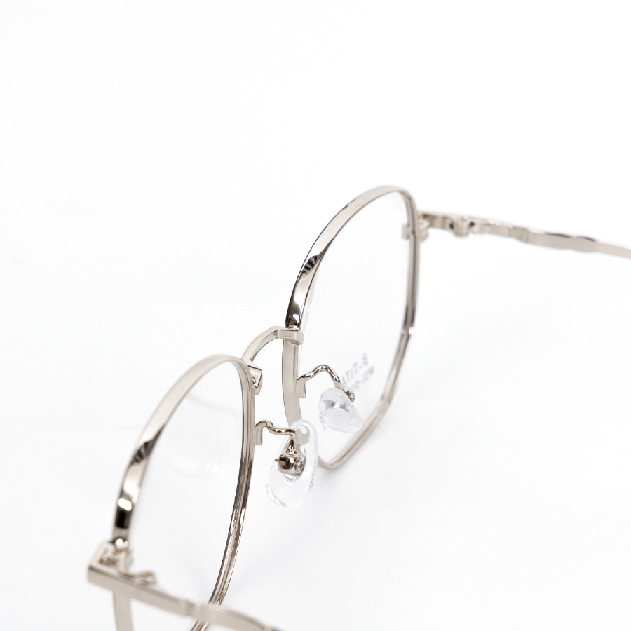 GỌNG KÍNH CẬN KIM LOẠI CAO CẤP MSL 018 C6 BẠC VIỀN ĐEN