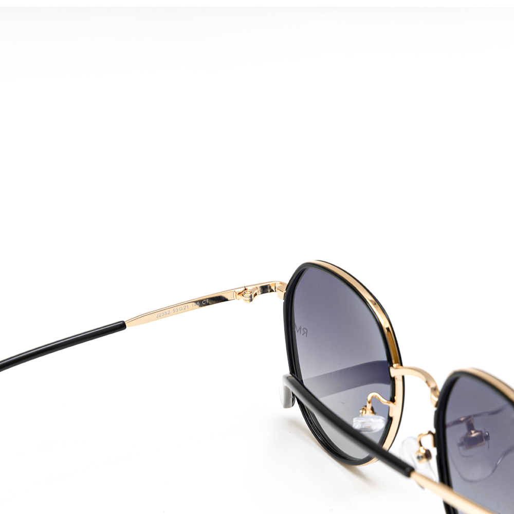 Kính Râm Thời Trang ReeMan 2352 C7 Gọng Đen Vàng Mắt 2line