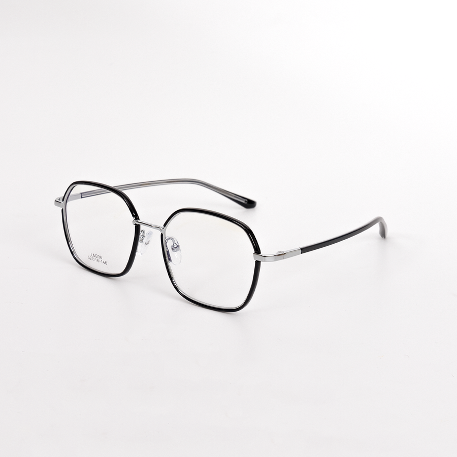GỌNG KÍNH CẬN KIM LOẠI CAO CẤP LM236 C5 ĐEN BẠC