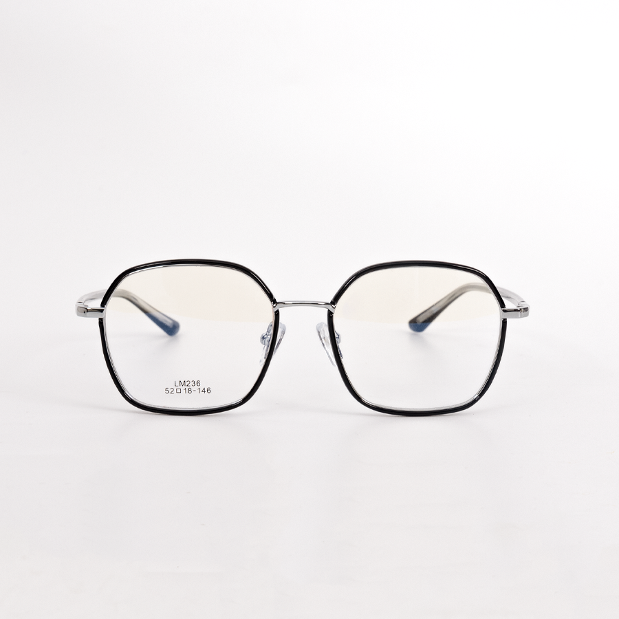 GỌNG KÍNH CẬN KIM LOẠI CAO CẤP LM236 C5 ĐEN BẠC