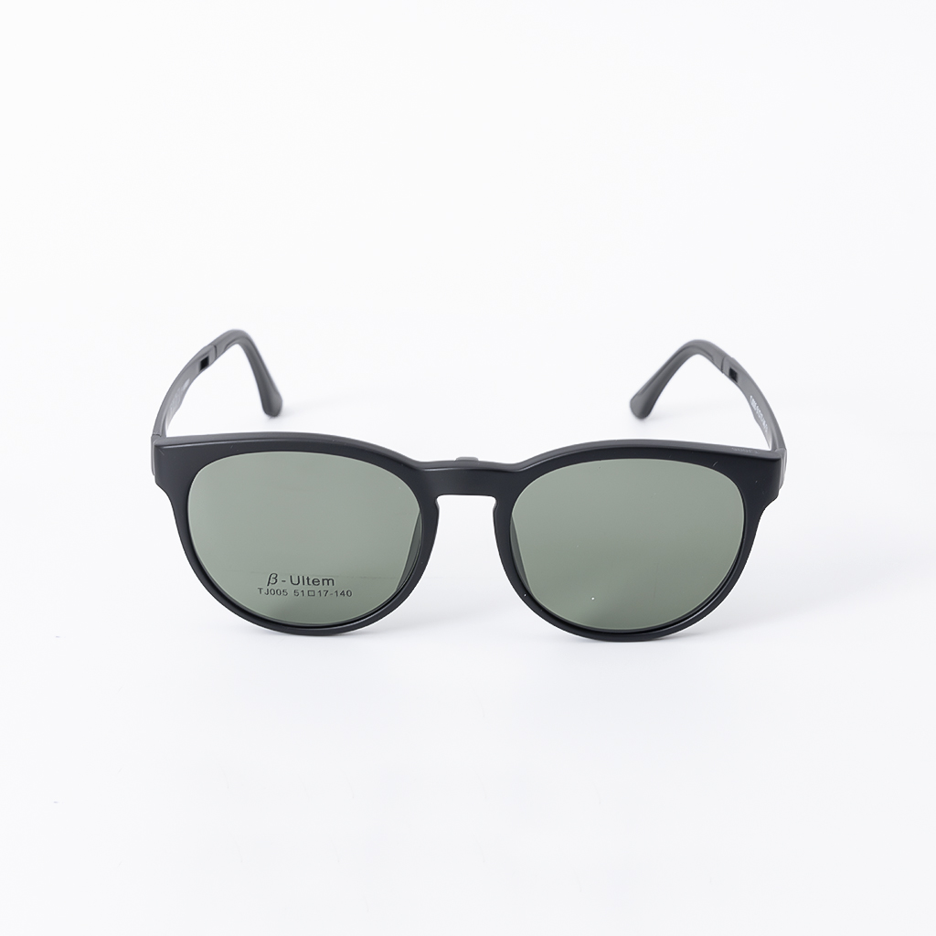 GỌNG KÍNH RÂM CẬN 2IN1 ULTEM 005 C1 GỌNG ĐEN MẮT ĐEN