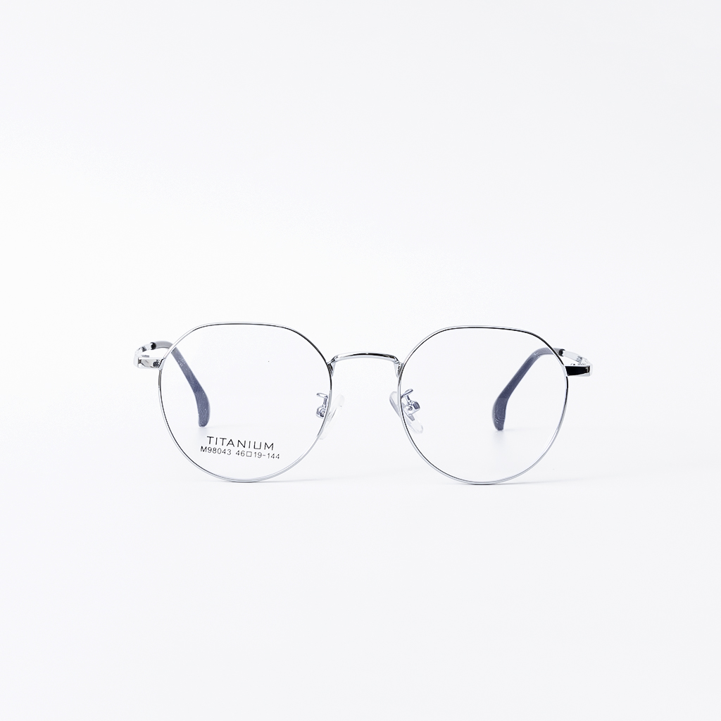 GỌNG KÍNH CẬN KIM LOẠI CAO CẤP 98043 C2 BẠC