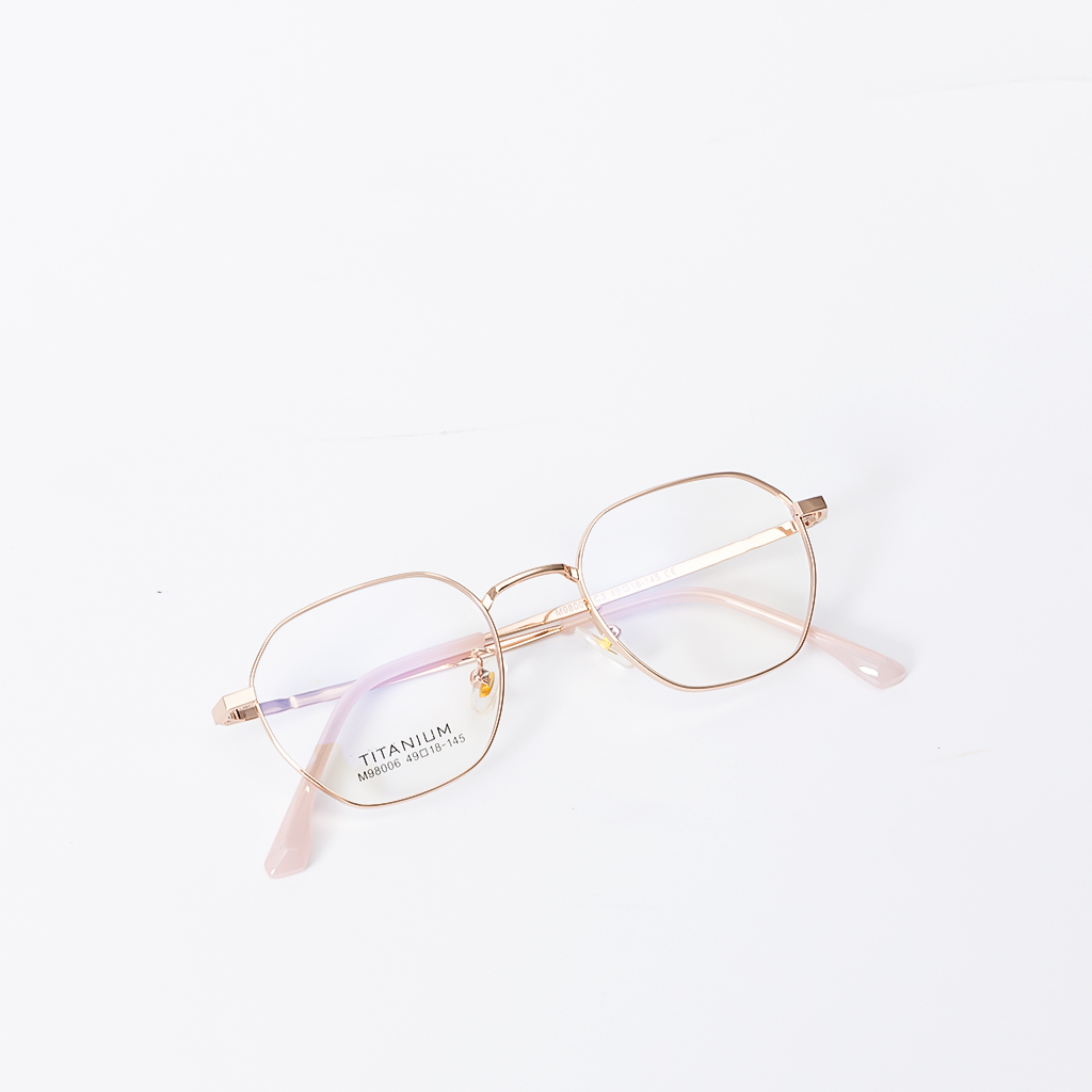 GỌNG KÍNH CẬN KIM LOẠI CAO CẤP 98006 C3 VÀNG HỒNG