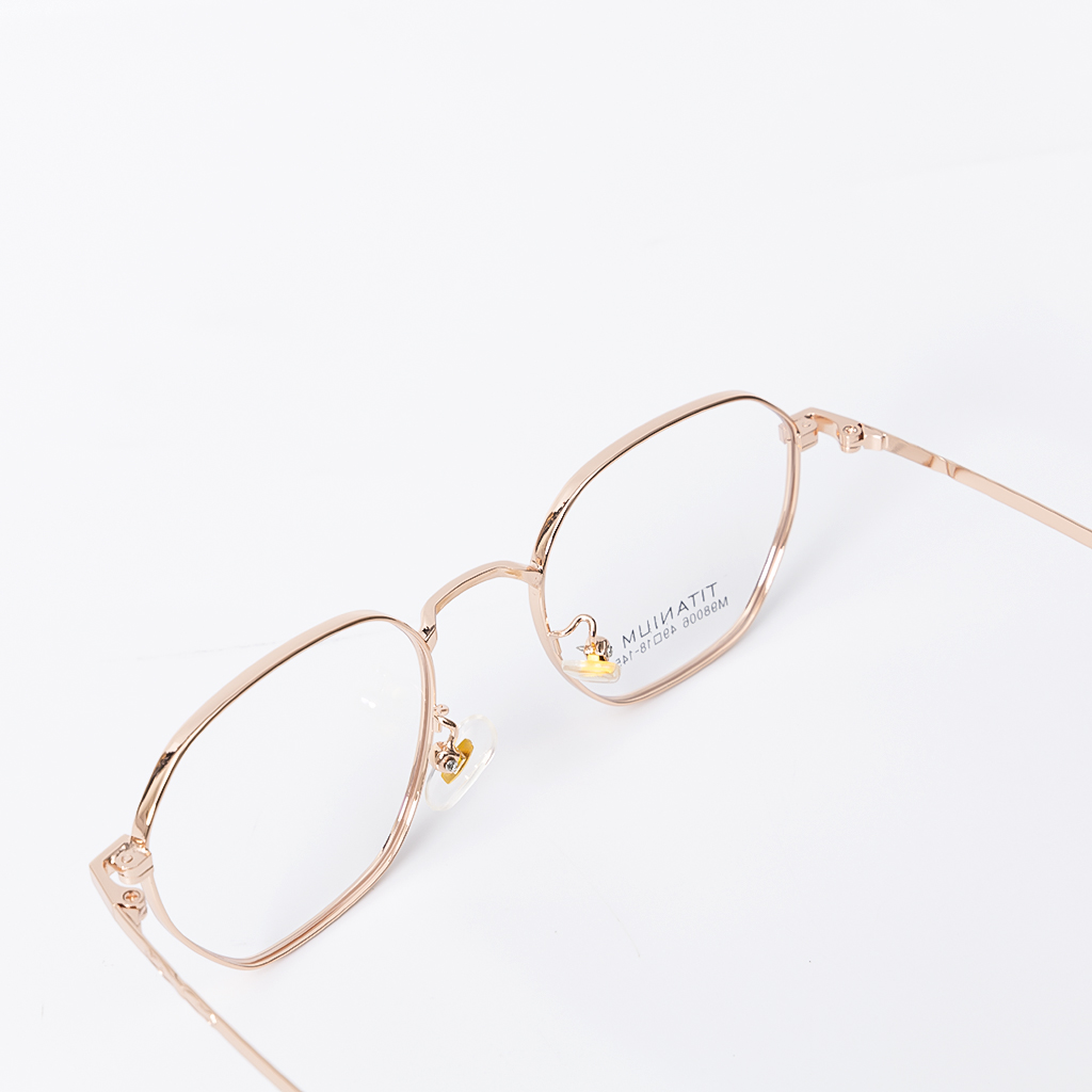 GỌNG KÍNH CẬN KIM LOẠI CAO CẤP 98006 C3 VÀNG HỒNG