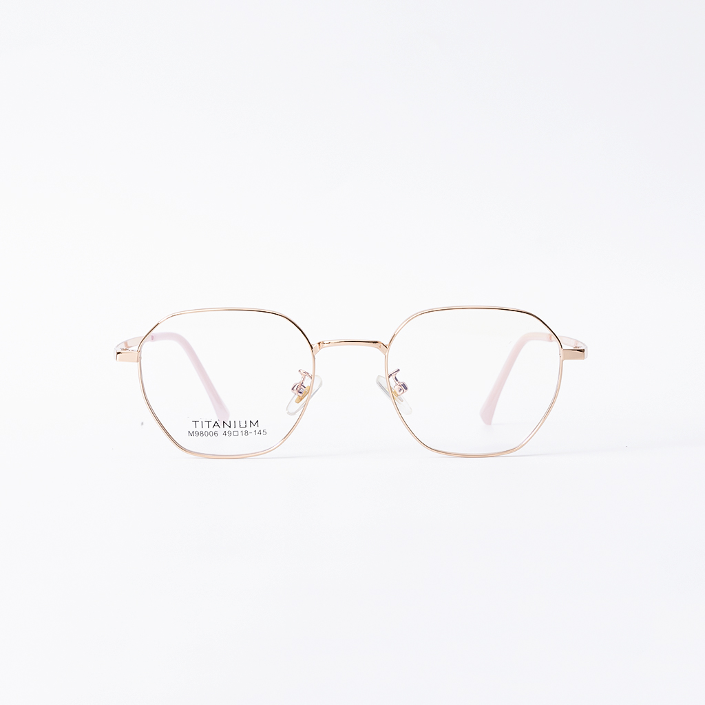 GỌNG KÍNH CẬN KIM LOẠI CAO CẤP 98006 C3 VÀNG HỒNG