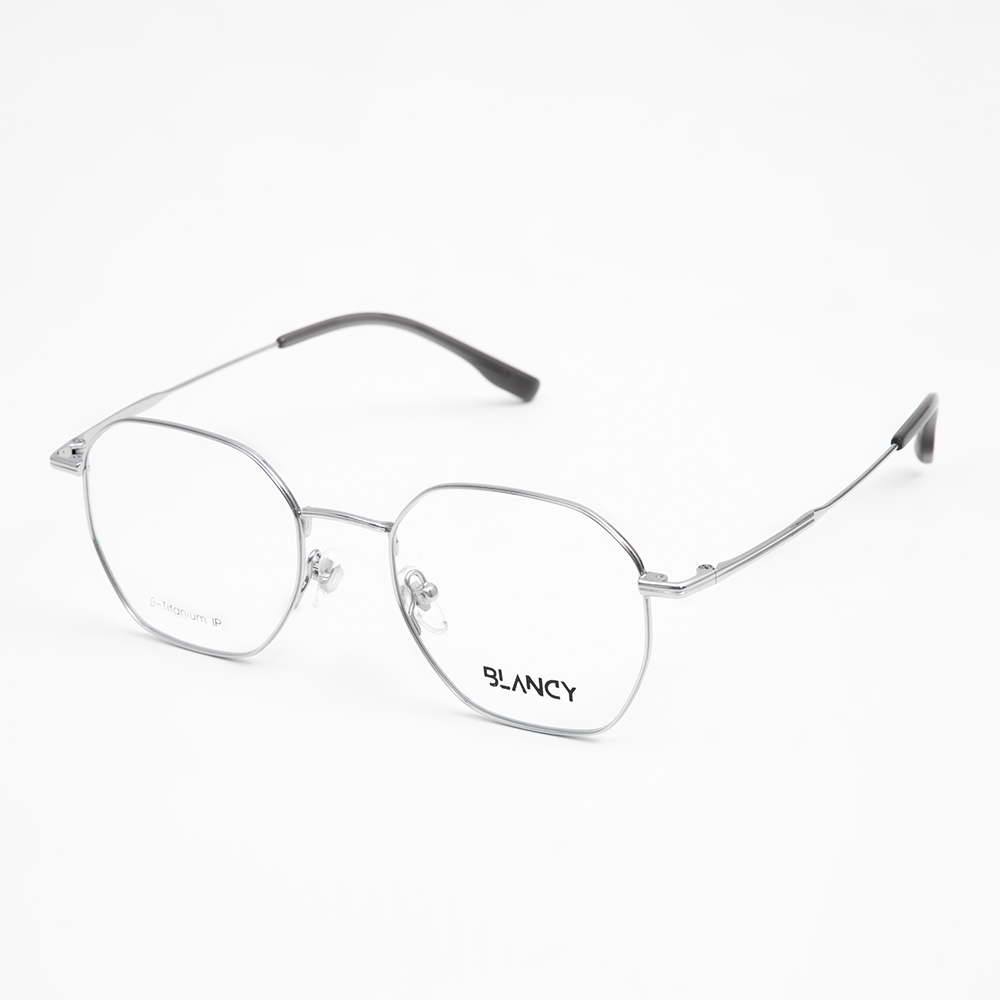 GỌNG KÍNH CẬN KIM LOẠI THỜI TRANG BLANCY 90052 C3 BẠC