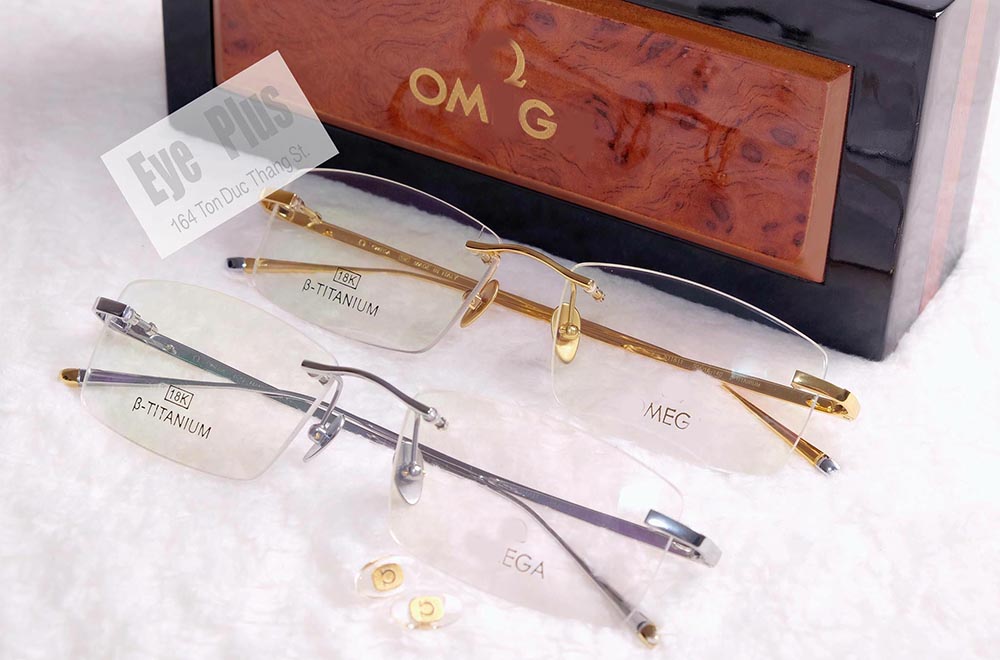 Kính Gọng Cận Omega Vàng 18k