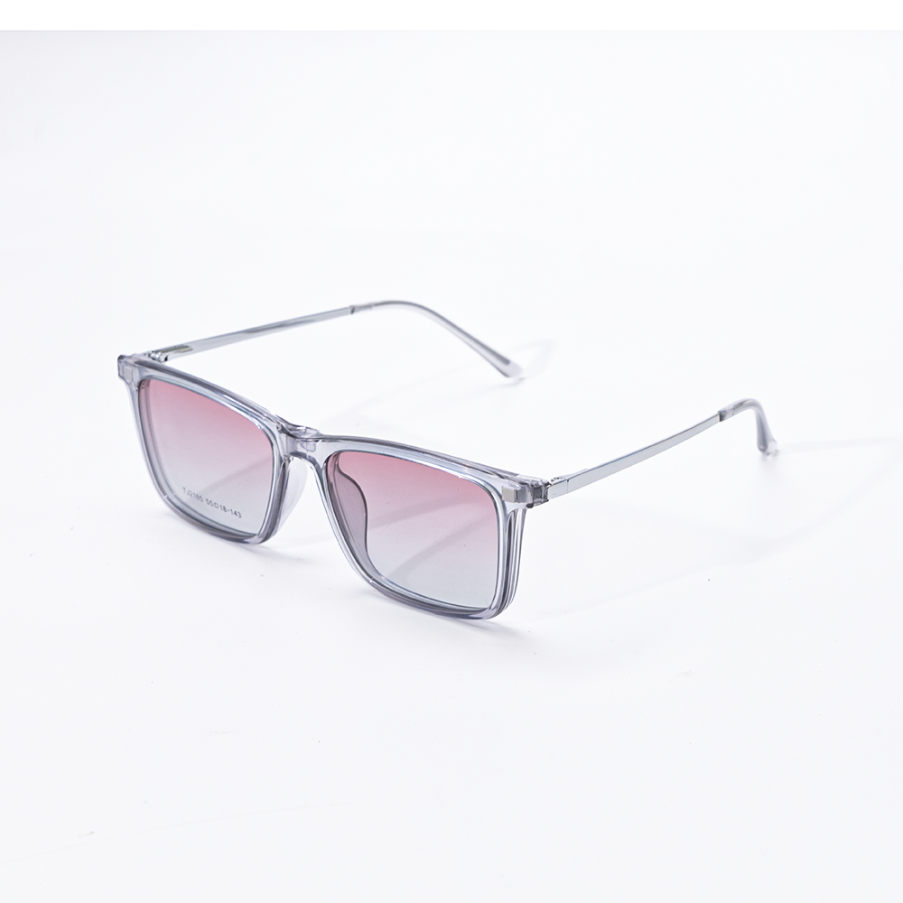 GỌNG KÍNH RÂM CẬN 2IN1 ULTEM 2185 C2 GỌNG XÁM MẮT HỒNG