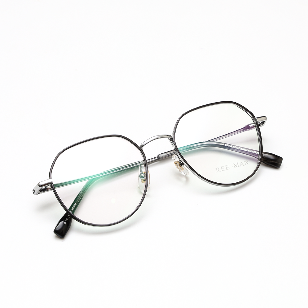 GỌNG KÍNH CẬN TITANIUM CAO CẤP THỜI TRANG 3084 C4 BẠC VIỀN ĐEN