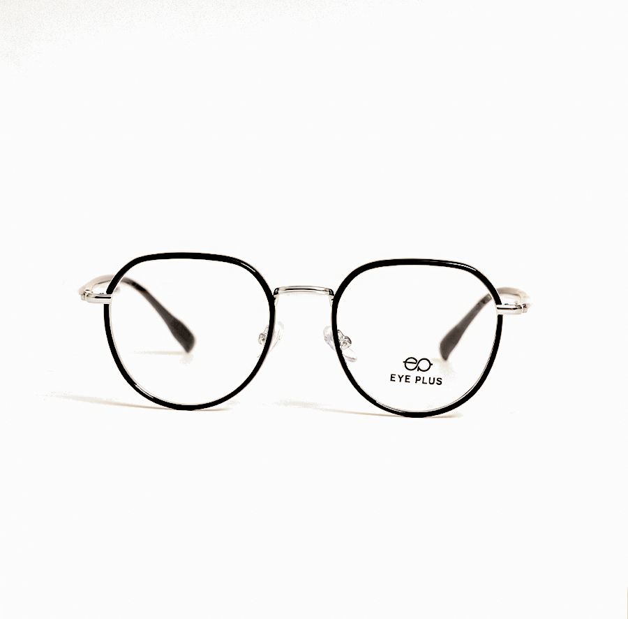 GỌNG KÍNH CẬN KIM LOẠI THỜI TRANG 70685 C3 ĐEN BẠC