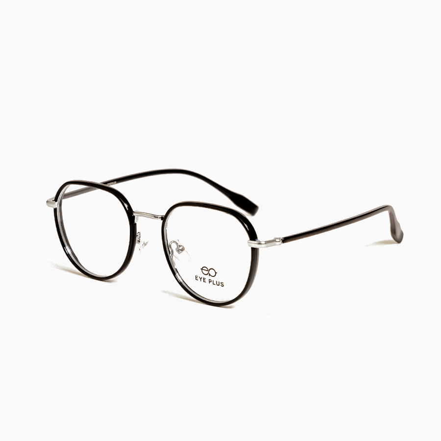 GỌNG KÍNH CẬN KIM LOẠI THỜI TRANG 70685 C3 ĐEN BẠC