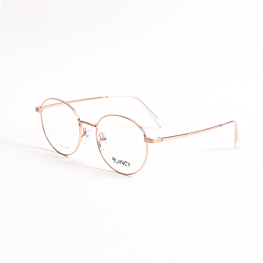 GỌNG KÍNH CẬN KIM LOẠI THỜI TRANG BLANCY 50008 C1 VÀNG HỒNG