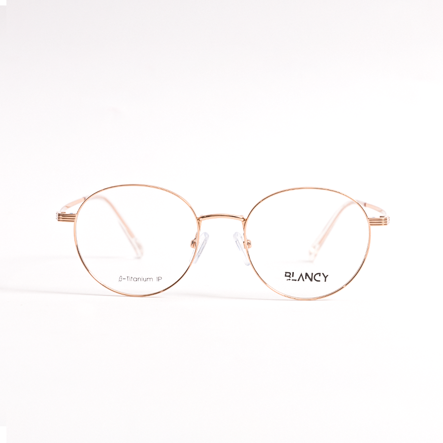 GỌNG KÍNH CẬN KIM LOẠI THỜI TRANG BLANCY 50008 C1 VÀNG HỒNG