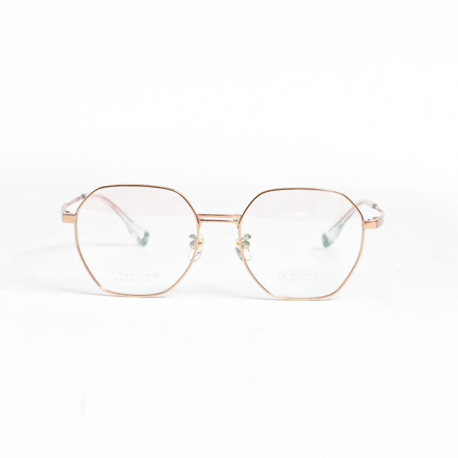 GỌNG KÍNH CẬN TITANIUM CAO CẤP LEVELNINE 88202 C1 VÀNG HỒNG