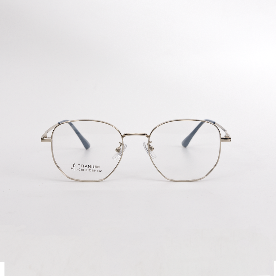 GỌNG KÍNH CẬN KIM LOẠI CAO CẤP MSL 018 C2 BẠC XANH