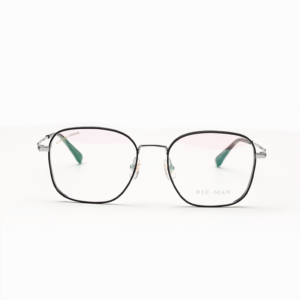 GỌNG KÍNH CẬN TITANIUM CAO CẤP THỜI TRANG 3044 C1 BẠC VIỀN ĐEN
