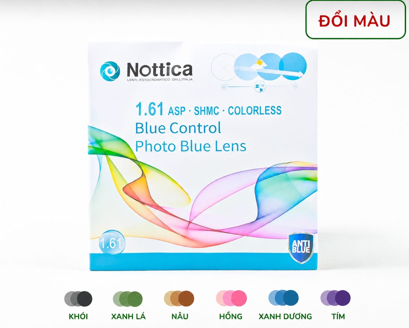 Tròng Kính Đổi Màu Nottica Jelly 1.60